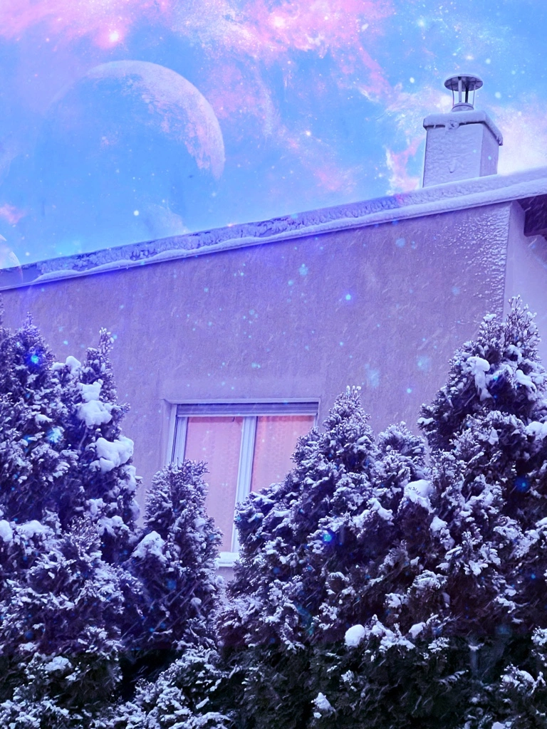 SWEET DREAMS💤🛌 @orient_arts @aestheticsismyjob @msphotographer01 @photography_philipp @photos_of_freedom #galaxysky #dream #dreamon #window #windowshadows #curtains #planets #surreal #mystical #fantasy #fairytail #glitter #magicdust #snow #snowflakes #tree #snowyforest #house #nightlife #night #goodnight #sleep #dreamonlittledreamer #pinkaesthetic #freetoedit