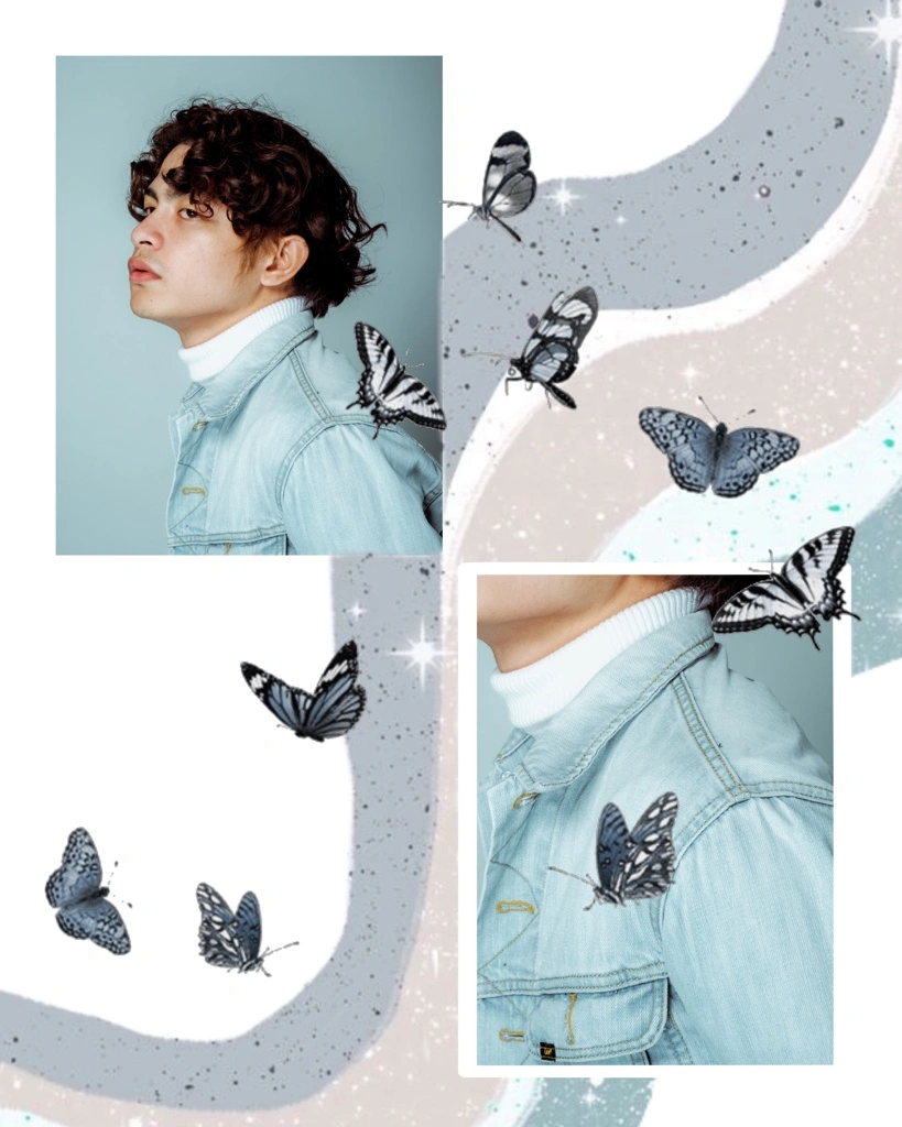 #freetoedit #collage #butterflies #aesthetic #wavy #linewavylines 