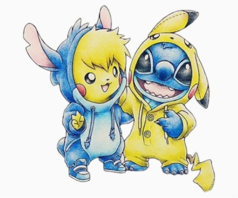  #freetoedit #Stitch #pokemon #pikachu #lilo #liloystitch 