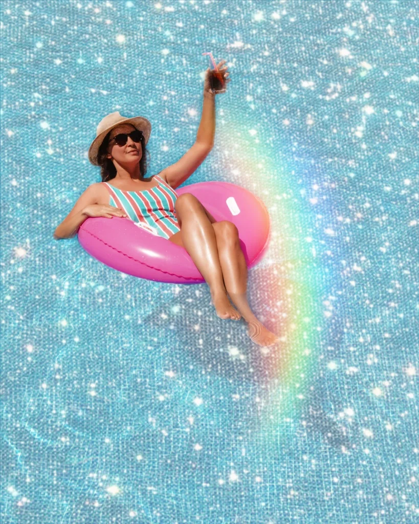 #freetoedit #pool #poolparty #glitter #glitteroverlay #sparkles #rainbow #prism 