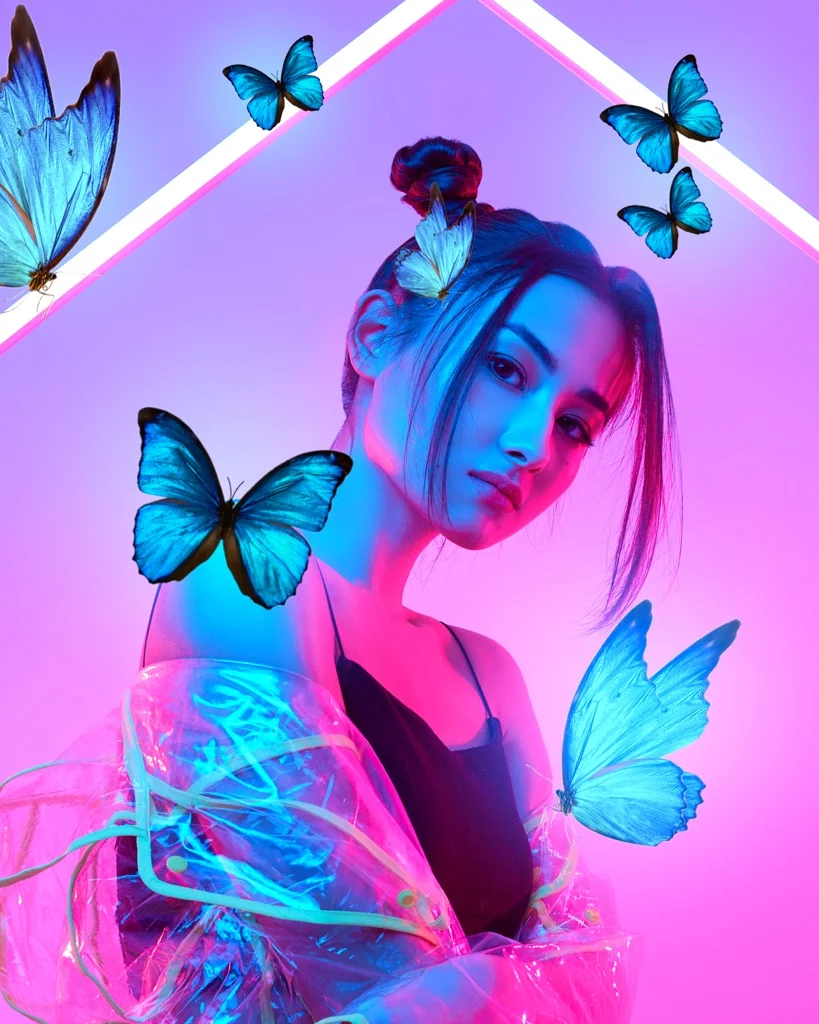 #freetoedit #neon #neonvibes #butterfly #butterflies #neoneffect #vibrant 