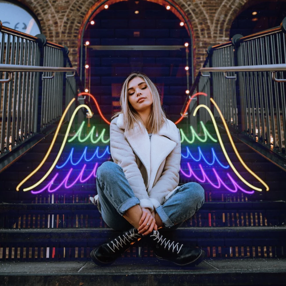 #freetoedit #wings #angel #angelwings #neon #neonwings #neonvibes 