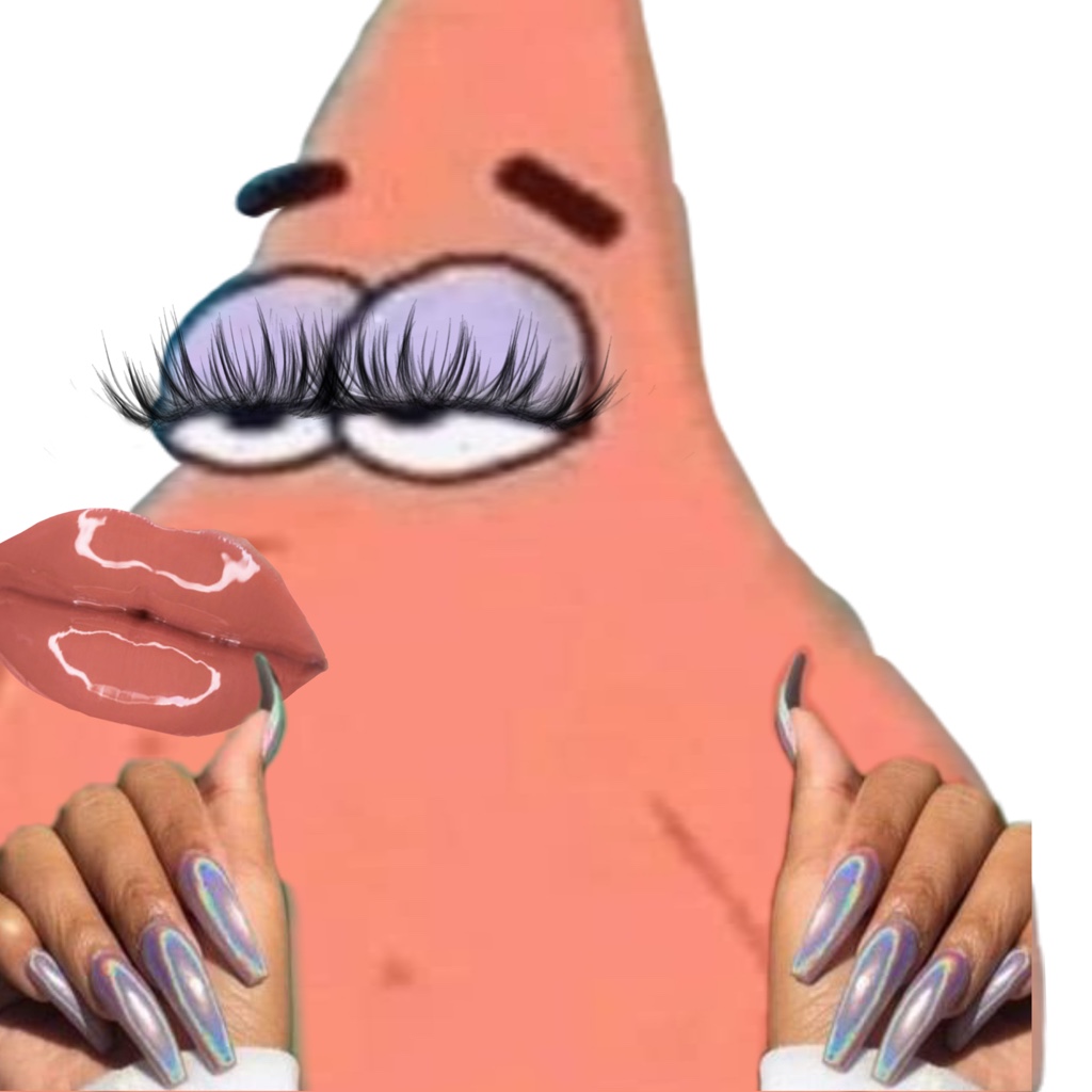 Patrick With Nails And Lips Meme