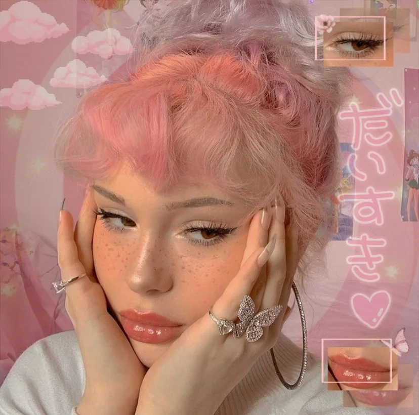 #pink #pinkaesthetic #freetoedit #remix #replay #selectiontool #prettygirl #butterfly #japanese #filters #pinkflower #pinkremix #pinkhair #pinkbackground #pinkbutterflies #pinkclouds #clouds #pinkborder #art 