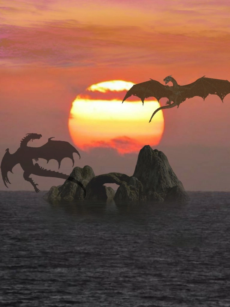 Lassoing dragons #dragon  #sea #lasso #fantasy 