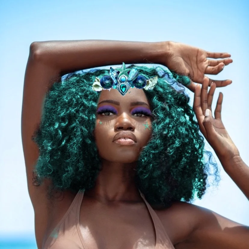 #mermay #mermaid #makeup #hair #hairflip #haircolor #haircolorchange #mermaidmagic #mermaidmakeup #crown 