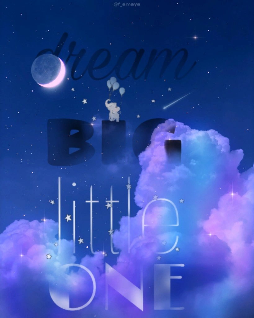 #dreambiglittleone #purple #stars #clouds #moon #shootingstar 