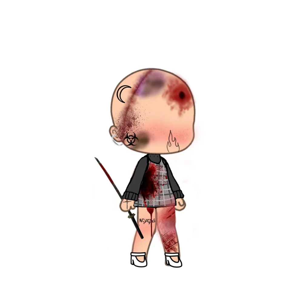 Pless edit this! Add your own hair and Eyes and anything else, tag me in your edit!  #replay #edit #gacha #blood #clothes #sword #tattoo #wound 