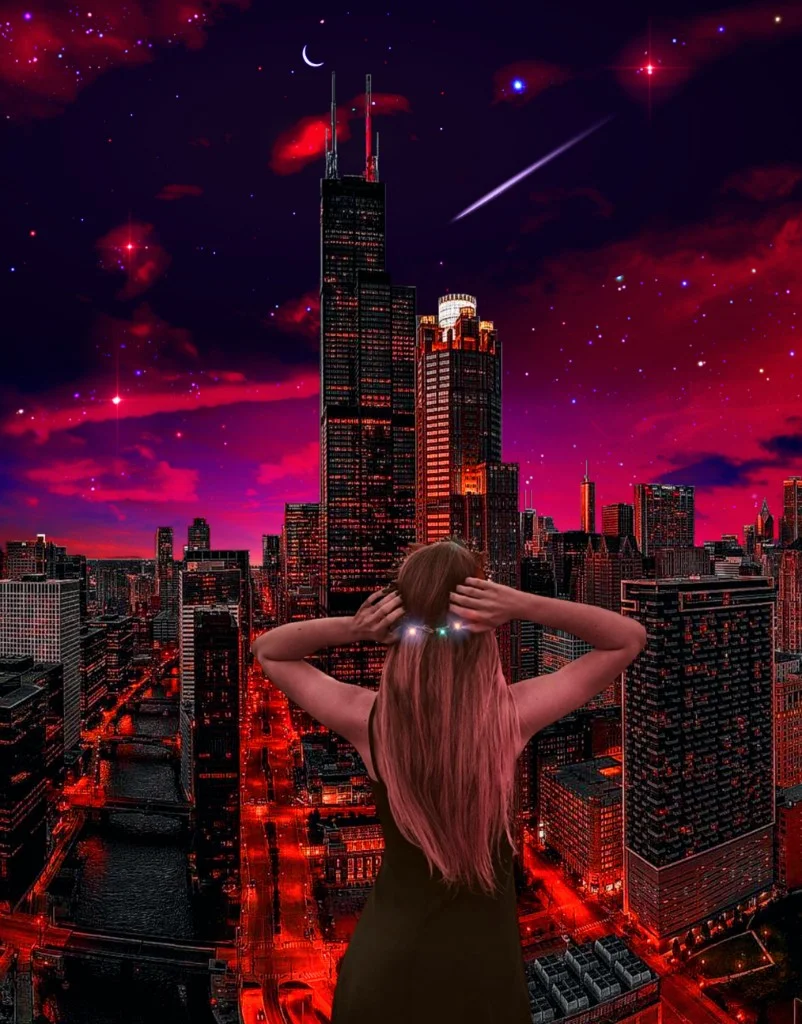 #city #Chicago #futuristic #sky 
I would love to thank the OP for the beautiful sky and @chicagohitterzbas (sorry Ron, I don't know why your fte did not show up in sources) for the wonderful #cityscape ...thanks to all for the stickers☄☄☄❤😘😘😘