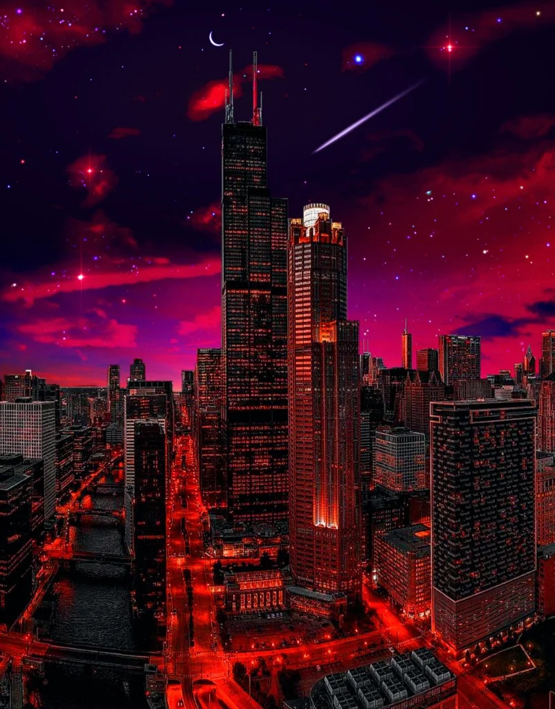 #city #Chicago #futuristic #sky 
I would love to thank the OP for the beautiful sky and @chicagohitterzbas (sorry Ron, I don't know why your fte did not show up in sources) for the wonderful #cityscape ...thanks to all for the stickers☄☄☄❤😘😘😘